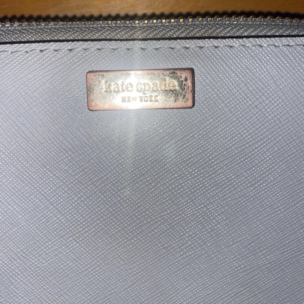 Kate Spade Light Gray Wallet with Silver Accents - Picture 2 of 7